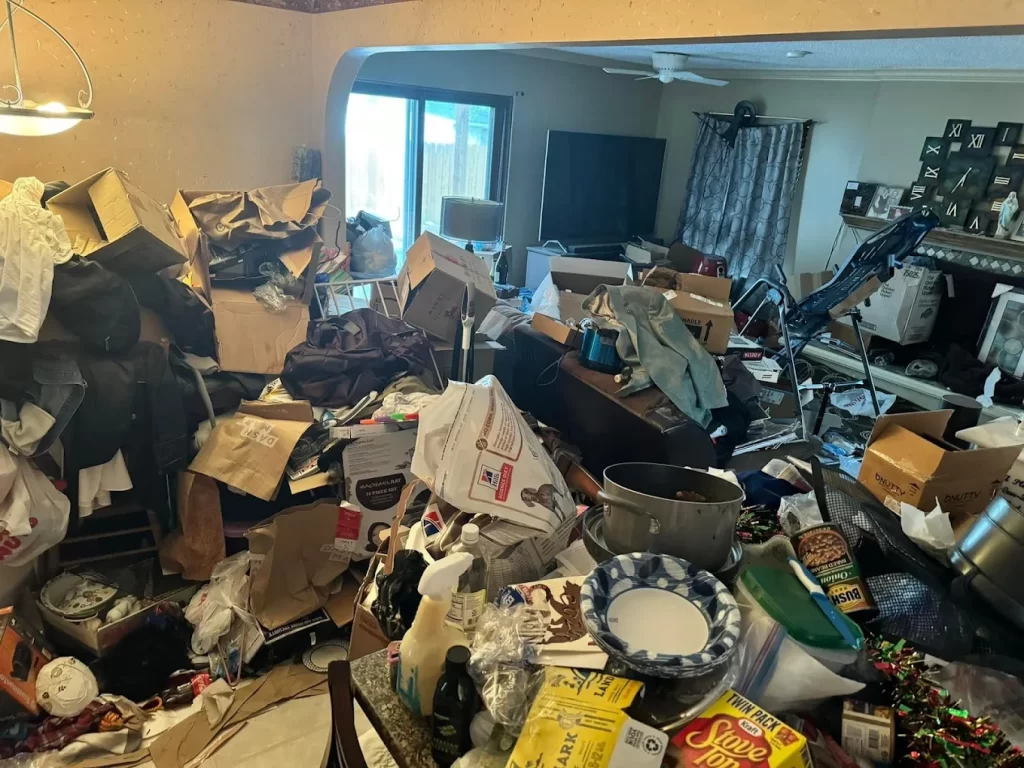 Junk pile in a house