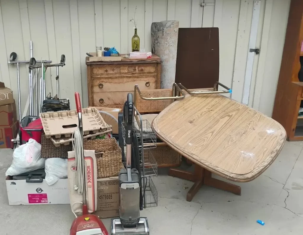 cleaner and table for donation